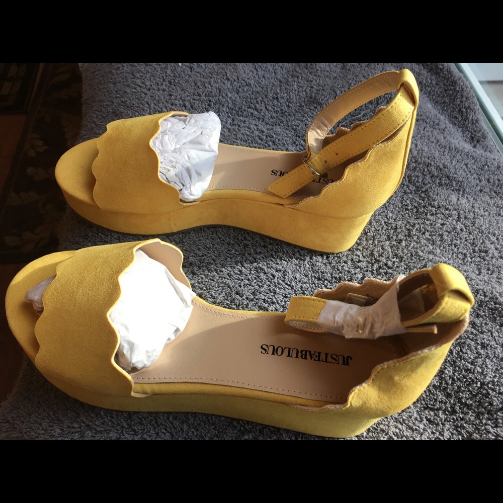Just Fab Yellow sandals
